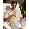 image:imageCOOFANDY Mens Cuban Guayabera Shirt Summer Beach Vacation Shirt Casual Short Sleeve Button Down Resort WearVanilla Ice