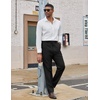 image:imageCOOFANDY Mens Dress Pants Regular Fit Flat Front Pant Expandable Waist Casual SlacksBlack