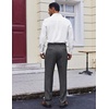 image:imageCOOFANDY Mens Dress Pants Regular Fit Flat Front Pant Expandable Waist Casual SlacksGray