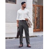 image:imageCOOFANDY Mens Dress Pants Regular Fit Flat Front Pant Expandable Waist Casual SlacksGray