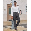 image:imageCOOFANDY Mens Dress Pants Regular Fit Flat Front Pant Expandable Waist Casual SlacksGray
