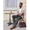 image:imageCOOFANDY Mens Dress Pants Regular Fit Flat Front Pant Expandable Waist Casual SlacksGray