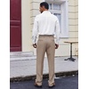 image:imageCOOFANDY Mens Dress Pants Regular Fit Flat Front Pant Expandable Waist Casual SlacksKhaki