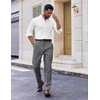 image:imageCOOFANDY Mens Dress Pants Regular Fit Flat Front Pant Expandable Waist Casual SlacksLight Gray
