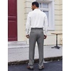 image:imageCOOFANDY Mens Dress Pants Regular Fit Flat Front Pant Expandable Waist Casual SlacksLight Gray