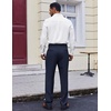 image:imageCOOFANDY Mens Dress Pants Regular Fit Flat Front Pant Expandable Waist Casual SlacksNavy Blue