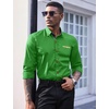 image:imageCOOFANDY Mens Dress Shirt Long Sleeve Casual Button Down Paisley Shirts Party Wedding Dress ShirtGreen