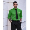 image:imageCOOFANDY Mens Dress Shirt Long Sleeve Casual Button Down Paisley Shirts Party Wedding Dress ShirtGreen