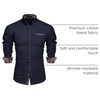 image:imageCOOFANDY Mens Dress Shirt Long Sleeve Casual Button Down Paisley Shirts Party Wedding Dress ShirtNavy