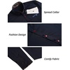image:imageCOOFANDY Mens Dress Shirt Long Sleeve Casual Button Down Paisley Shirts Party Wedding Dress ShirtNavy