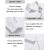 image:imageCOOFANDY Mens Dress Shirt Long Sleeve Untucked Button Down Shirts for Wedding White