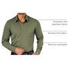 image:imageCOOFANDY Mens Dress Shirts Wrinkle Free Long Sleeve Button Down Shirts Formal Business ShirtArmy Green