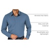 image:imageCOOFANDY Mens Dress Shirts Wrinkle Free Long Sleeve Button Down Shirts Formal Business ShirtBlue