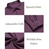 image:imageCOOFANDY Mens Dress Shirts Wrinkle Free Long Sleeve Button Down Shirts Formal Business ShirtDeep Purple