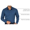 image:imageCOOFANDY Mens Dress Shirts Wrinkle Free Long Sleeve Button Down Shirts Formal Business ShirtDenim Blue