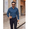 image:imageCOOFANDY Mens Dress Shirts Wrinkle Free Long Sleeve Button Down Shirts Formal Business ShirtDenim Blue
