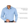 image:imageCOOFANDY Mens Dress Shirts Wrinkle Free Long Sleeve Button Down Shirts Formal Business ShirtLight Blue