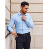 image:imageCOOFANDY Mens Dress Shirts Wrinkle Free Long Sleeve Button Down Shirts Formal Business ShirtLight Blue