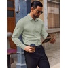 image:imageCOOFANDY Mens Dress Shirts Wrinkle Free Long Sleeve Button Down Shirts Formal Business ShirtLight Green