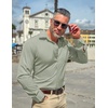 image:imageCOOFANDY Mens Dress Shirts Wrinkle Free Long Sleeve Button Down Shirts Formal Business ShirtLight Green