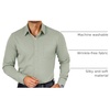 image:imageCOOFANDY Mens Dress Shirts Wrinkle Free Long Sleeve Button Down Shirts Formal Business ShirtLight Green