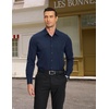 image:imageCOOFANDY Mens Dress Shirts Wrinkle Free Long Sleeve Button Down Shirts Formal Business ShirtNavy Blue