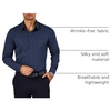 image:imageCOOFANDY Mens Dress Shirts Wrinkle Free Long Sleeve Button Down Shirts Formal Business ShirtNavy Blue
