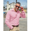 image:imageCOOFANDY Mens Dress Shirts Wrinkle Free Long Sleeve Button Down Shirts Formal Business ShirtPink