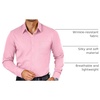 image:imageCOOFANDY Mens Dress Shirts Wrinkle Free Long Sleeve Button Down Shirts Formal Business ShirtPink