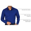 image:imageCOOFANDY Mens Dress Shirts Wrinkle Free Long Sleeve Button Down Shirts Formal Business ShirtRoyal Blue