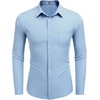 image:imageCOOFANDY Mens Dress Shirts Wrinkle Free Long Sleeve Button Down Shirts Formal Business ShirtWhite Geometric Patterns