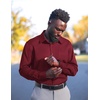 image:imageCOOFANDY Mens Dress Shirts Wrinkle Free Long Sleeve Button Down Shirts Formal Business ShirtWine Red