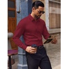 image:imageCOOFANDY Mens Dress Shirts Wrinkle Free Long Sleeve Button Down Shirts Formal Business ShirtWine Red