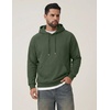 image:imageCOOFANDY Mens Fleece Hoodie Long Sleeve Hooded Sweatshirt Casual Basic Essential Drawstring Pullover Hoodie With PocketArmy Green