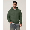 image:imageCOOFANDY Mens Fleece Hoodie Long Sleeve Hooded Sweatshirt Casual Basic Essential Drawstring Pullover Hoodie With PocketArmy Green