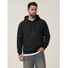 image:imageCOOFANDY Mens Fleece Hoodie Long Sleeve Hooded Sweatshirt Casual Basic Essential Drawstring Pullover Hoodie With PocketBlack
