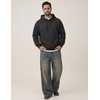 image:imageCOOFANDY Mens Fleece Hoodie Long Sleeve Hooded Sweatshirt Casual Basic Essential Drawstring Pullover Hoodie With PocketDark Gray