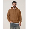 image:imageCOOFANDY Mens Fleece Hoodie Long Sleeve Hooded Sweatshirt Casual Basic Essential Drawstring Pullover Hoodie With PocketLight Brown