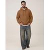 image:imageCOOFANDY Mens Fleece Hoodie Long Sleeve Hooded Sweatshirt Casual Basic Essential Drawstring Pullover Hoodie With PocketLight Brown