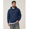 image:imageCOOFANDY Mens Fleece Hoodie Long Sleeve Hooded Sweatshirt Casual Basic Essential Drawstring Pullover Hoodie With PocketNavy