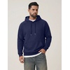 image:imageCOOFANDY Mens Fleece Hoodie Long Sleeve Hooded Sweatshirt Casual Basic Essential Drawstring Pullover Hoodie With PocketNavy Blue