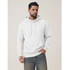 image:imageCOOFANDY Mens Fleece Hoodie Long Sleeve Hooded Sweatshirt Casual Basic Essential Drawstring Pullover Hoodie With PocketWhite