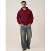 image:imageCOOFANDY Mens Fleece Hoodie Long Sleeve Hooded Sweatshirt Casual Basic Essential Drawstring Pullover Hoodie With PocketWine Red