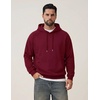 image:imageCOOFANDY Mens Fleece Hoodie Long Sleeve Hooded Sweatshirt Casual Basic Essential Drawstring Pullover Hoodie With PocketWine Red