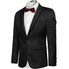 image:imageCOOFANDY Mens Floral Suit Jacket Embroidered Wedding Blazer Party Dinner TuxedoBlackpattern1