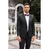 image:imageCOOFANDY Mens Floral Suit Jacket Embroidered Wedding Blazer Party Dinner TuxedoBlackpattern1