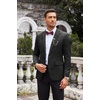image:imageCOOFANDY Mens Floral Suit Jacket Embroidered Wedding Blazer Party Dinner TuxedoBlackpattern1