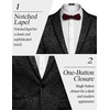 image:imageCOOFANDY Mens Floral Suit Jacket Embroidered Wedding Blazer Party Dinner TuxedoBlackpattern1