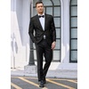 image:imageCOOFANDY Mens Floral Tuxedo Jacket Jacquard Suit Jacket Slim Fit Blazer for Wedding Prom DinnerBlack