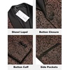 image:imageCOOFANDY Mens Floral Tuxedo Jacket Jacquard Suit Jacket Slim Fit Blazer for Wedding Prom DinnerGolden